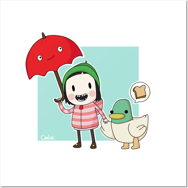 Sarah and Duck Wall Art by CahLac